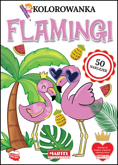 Kolorowanka z naklejkami Flamingi - tantis.pl