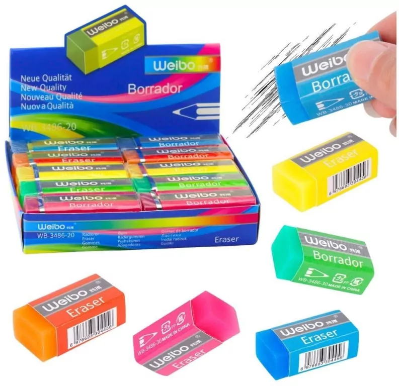 Gumka do mazania kolorowa 6cm MIX - tantis.pl