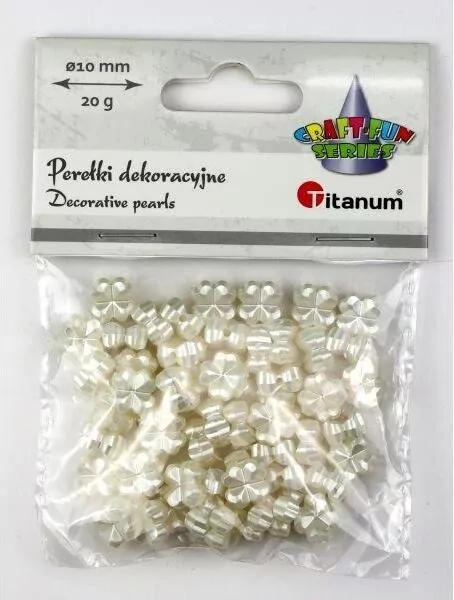 Koraliki perełki plastikowe koniczyna 10mm 20g - tantis.pl