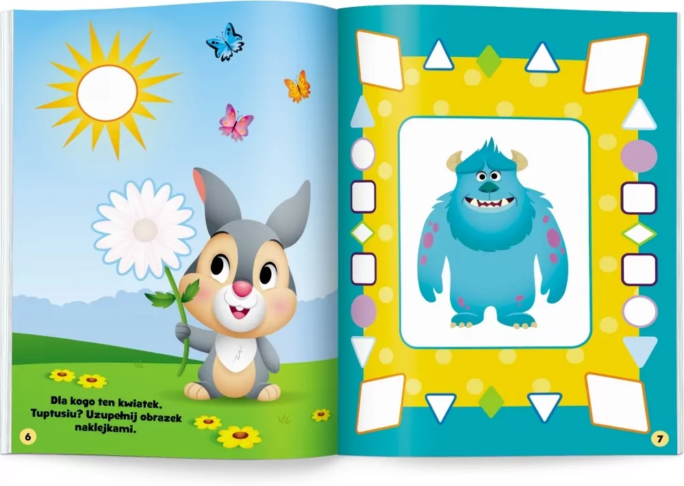 Kształty. Uczę się i naklejam. Disney Maluch FIG-9201 - tantis.pl