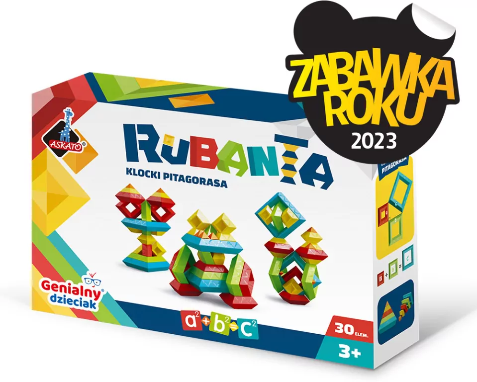 Rubanta. Klocki Pitagorasa. 30 elementów. Genialny dzieciak - tantis.pl