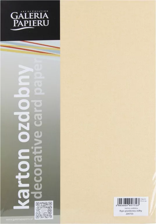 KARTON OZD A4 ZOL 250G GAL PAP RYPS FOL OP20SZT - tantis.pl