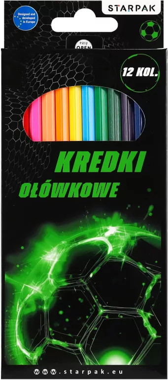 Kredki ołówkowe Football 12kol - tantis.pl