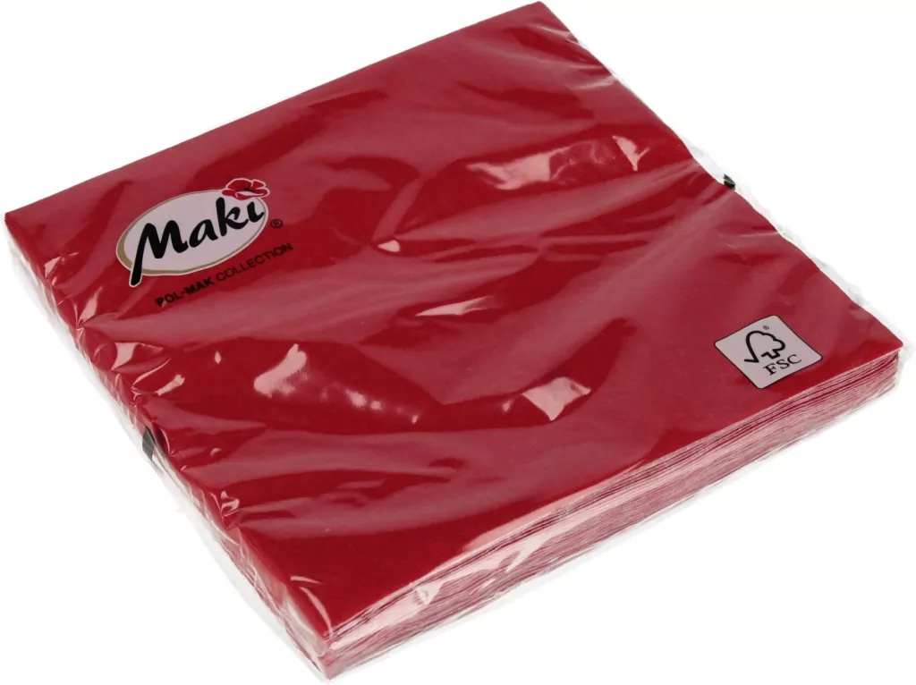 SERWETKA PAP 3W 330X330 CZER 00700 PM OP - tantis.pl