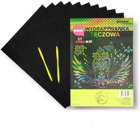 Wydrapywanka tęczowa A4 multicolor WZ-02