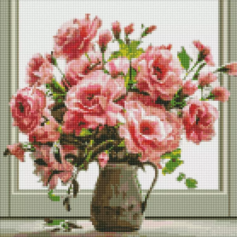 Diamentowa mozaika - Bouquet Aroma 40x40cm - tantis.pl