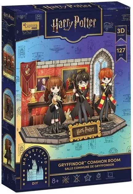 Puzzle 3D Harry Potter pokój wspólny Gryffindoru - tantis.pl