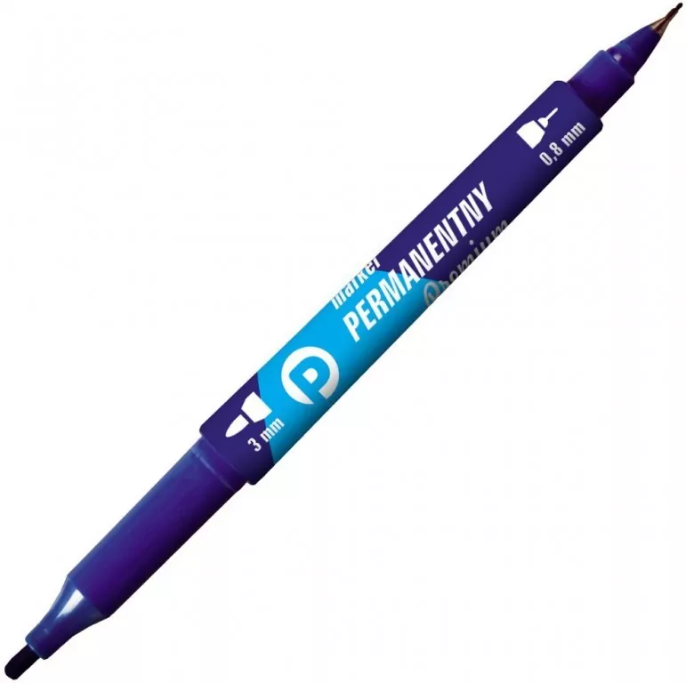 Marker dwustronny permanentny niebieski KM501-N2 p12. TETIS / cena za - tantis.pl