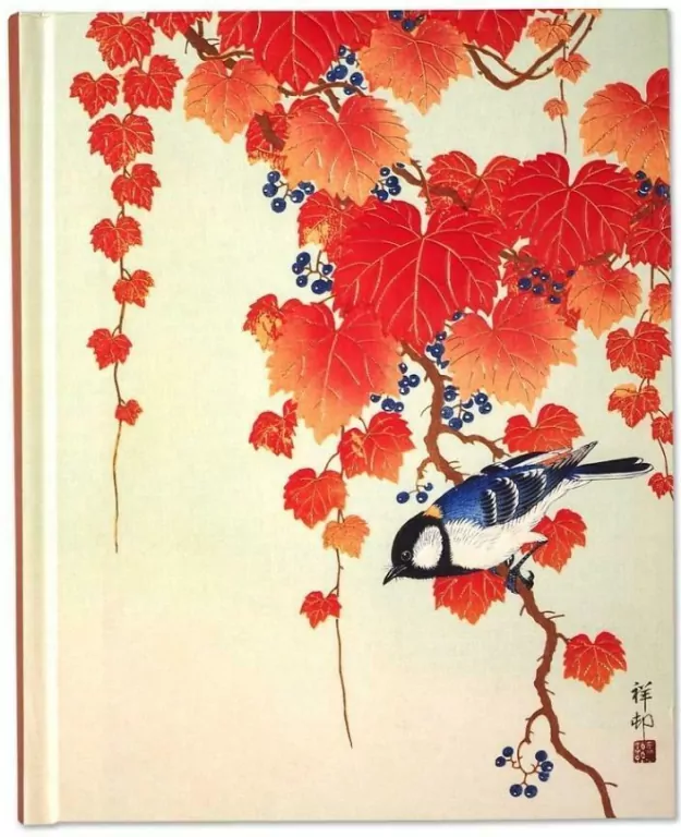 Notatnik duży: Ptak i czerwony bluszcz - tantis.pl