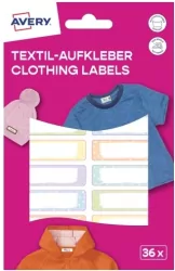 Naklejki na ubrania - 46x13 mm 2 ark/36 naklejek