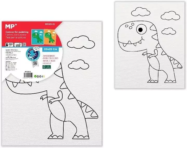 Płótno do malowania dinozaur 20x25 - tantis.pl