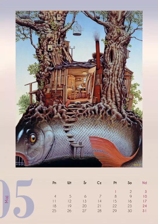 Kalendarz 2026 - Jacek Yerka wzór 2 A3 - tantis.pl