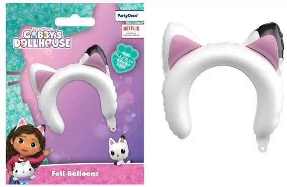 Balon foliowy Kocie uszy Gabi 21.5x21cm - tantis.pl