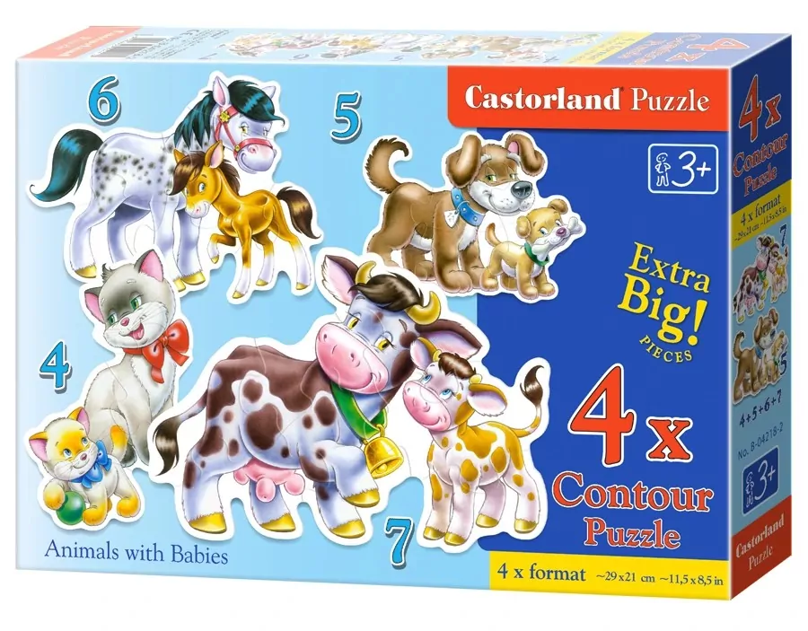 Puzzle x 4. Zwierzęta i ich dzieci - tantis.pl