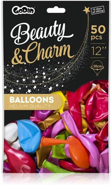 Balony Beauty&Charm metaliczne MIX 30cm 50szt - tantis.pl
