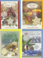 Karnet B6 Boże Narodzenie Z opłatkiem. Świecki (10sz) Mix