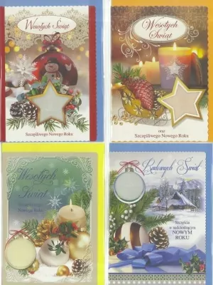 Karnet B6 Boże Narodzenie Z opłatkiem. Świecki (10sz) Mix