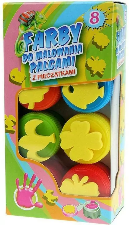 Farby do malowania palcami 8 kolorów - tantis.pl