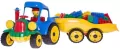 Traktor z przyczepą z klockami - tantis.pl