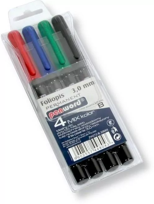 Marker do folii 3.0mm 4 kolory - tantis.pl