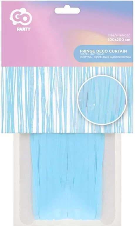 Kurtyna pastelowa jasnoniebieska 100x200cm - tantis.pl