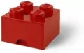LEGO(R) pojemnik klocek z szufladą czwórka czerwony - tantis.pl