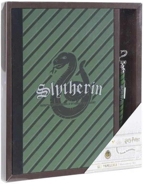 Zestaw prezentowy notatnik i długopis Slytherin - tantis.pl