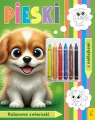 Pieski. Kolorowanka z kredkami - tantis.pl