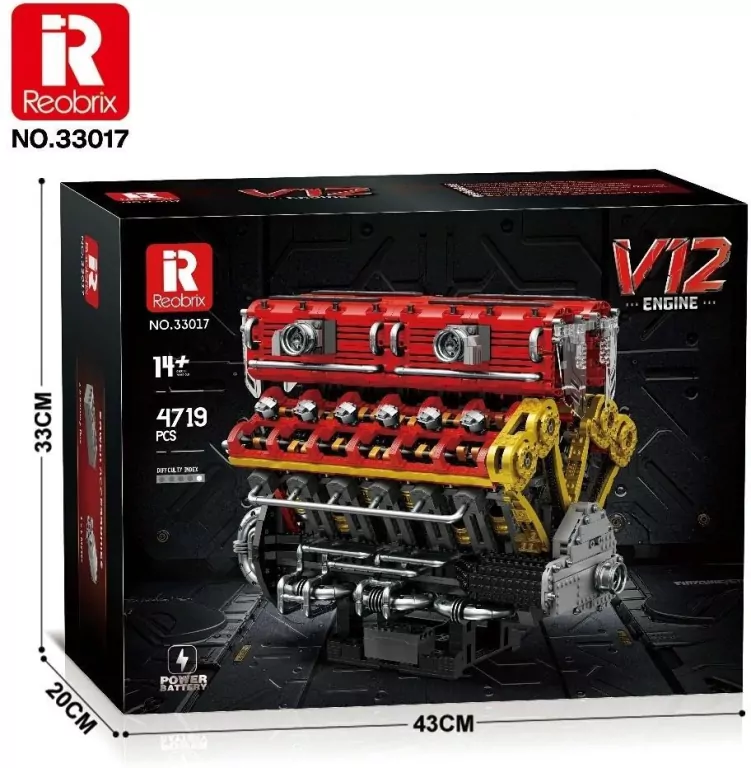 Klocki V12 Engine 4719el - tantis.pl