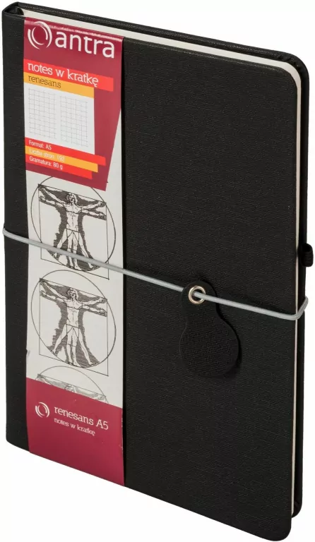 Notes A5 Kratka Renesans Czarny - tantis.pl