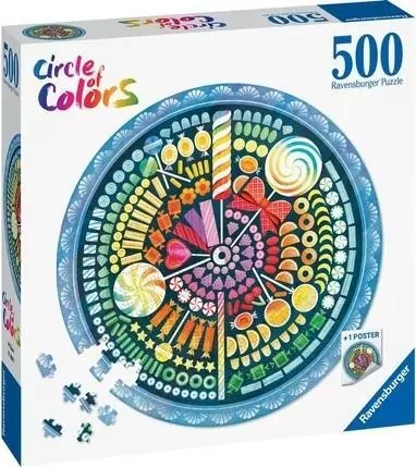 Puzzle 500 Paleta kolorów: cukierki - tantis.pl