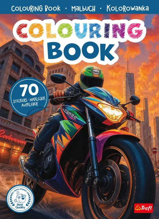 Motocykle. Kolorowanka z naklejkami - tantis.pl