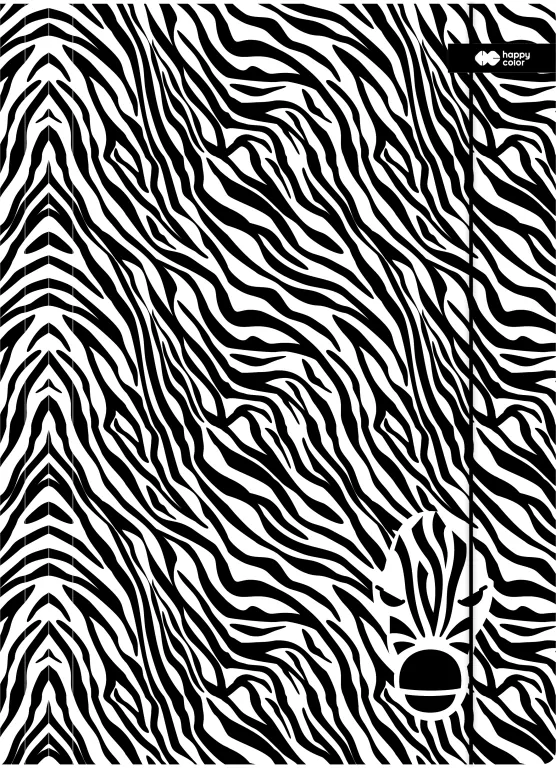 Teczka A4+ z gumką. Black&White zebra - tantis.pl