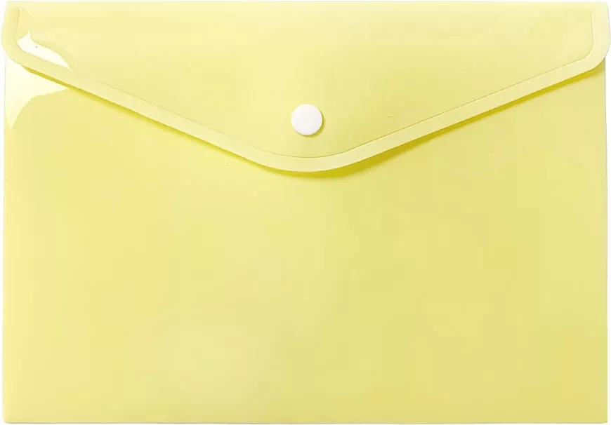 Teczka koperta A5 PP pastel żółta - tantis.pl