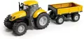 Traktor z przyczepą. Żółty - tantis.pl
