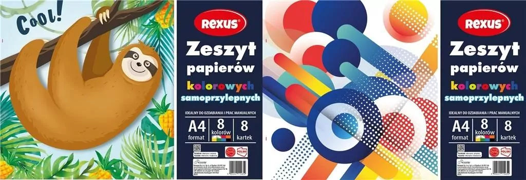 Zeszyt papierów kolor. samoprzylep. A4/8K (10szt) - tantis.pl