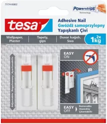 Gwóźdź samoprzylepny biały regulowany do tapet2szt