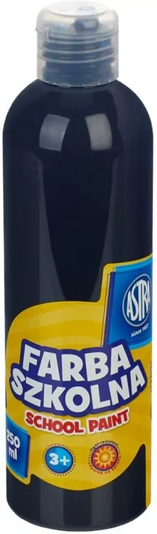 Farba szkolna naturalna tempera 250 ml czarna - tantis.pl