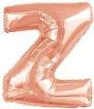 Balon foliowy litera Z różowe złoto 60x86cm - tantis.pl