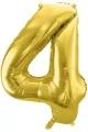 Balon foliowy cyfra 4 72cm jasny złoty - tantis.pl