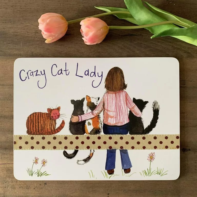 Podkładka pod talerz MT57 Crazy Cat Lady Kociara - tantis.pl