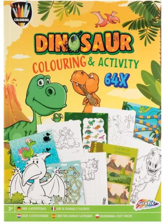 Zeszyt do kolorowania i ćwiczeń A4 Dino, 64 strony - tantis.pl