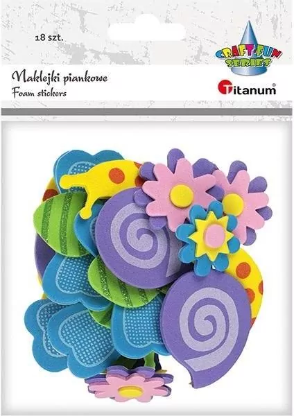 Naklejki piankowe 3D. Kwiaty, motyle, ślimaki - tantis.pl