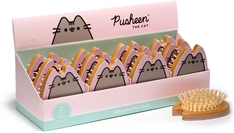 Szczotka do włosów bambusowa Pusheen - tantis.pl