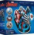 Puzzle 160 Wood Craft. Nieustraszony Kapitan Ameryka - tantis.pl