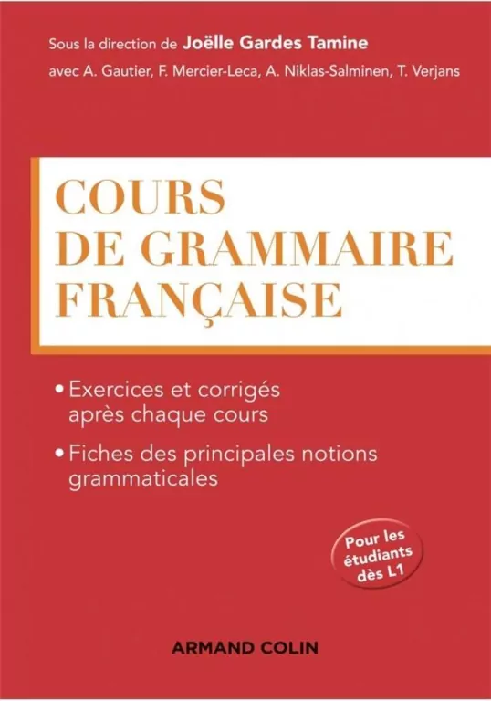Cours de grammaire francaise - tantis.pl