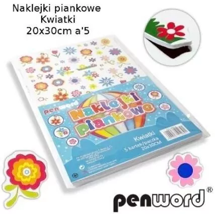 Naklejki piankowe kwiatki 20x30cm - tantis.pl