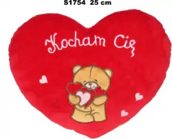 Poduszka Serce miś 25cm