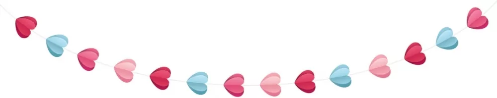 Girlanda papierowa. Love is in the air, 200cm - tantis.pl