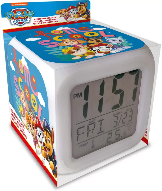 Budzik cyfrowy z alarmem Psi Patrol - tantis.pl